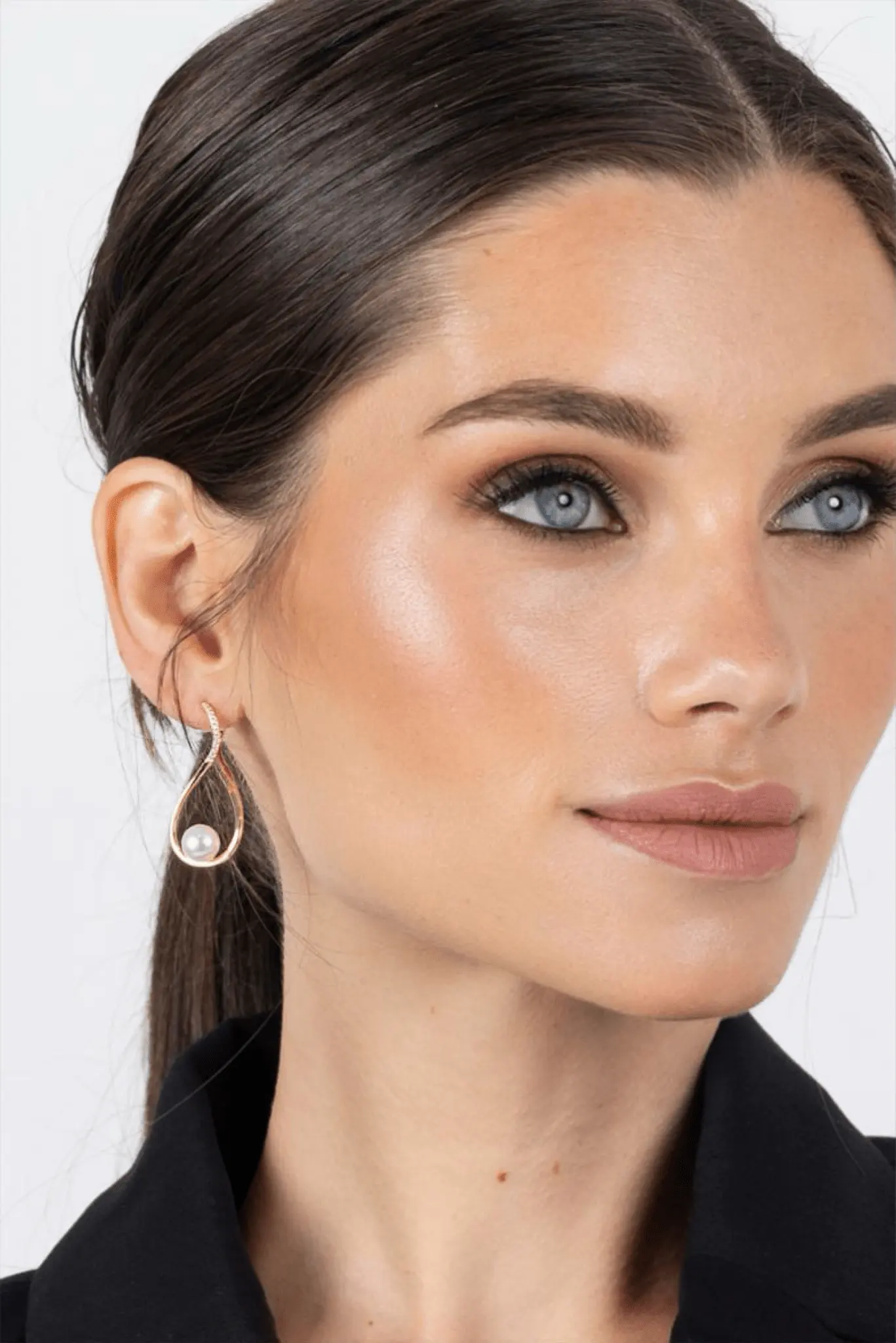 Waterproof Infinity Earrings with Pearl Hoop Earrings by Akalia