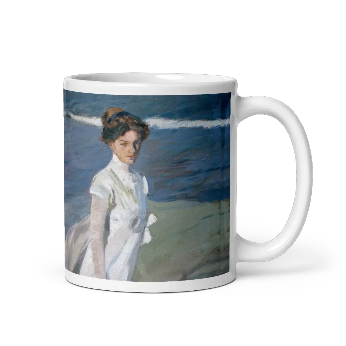 Joaquin Sorolla Strolling along the Seashore, 1909 artwork mug-3