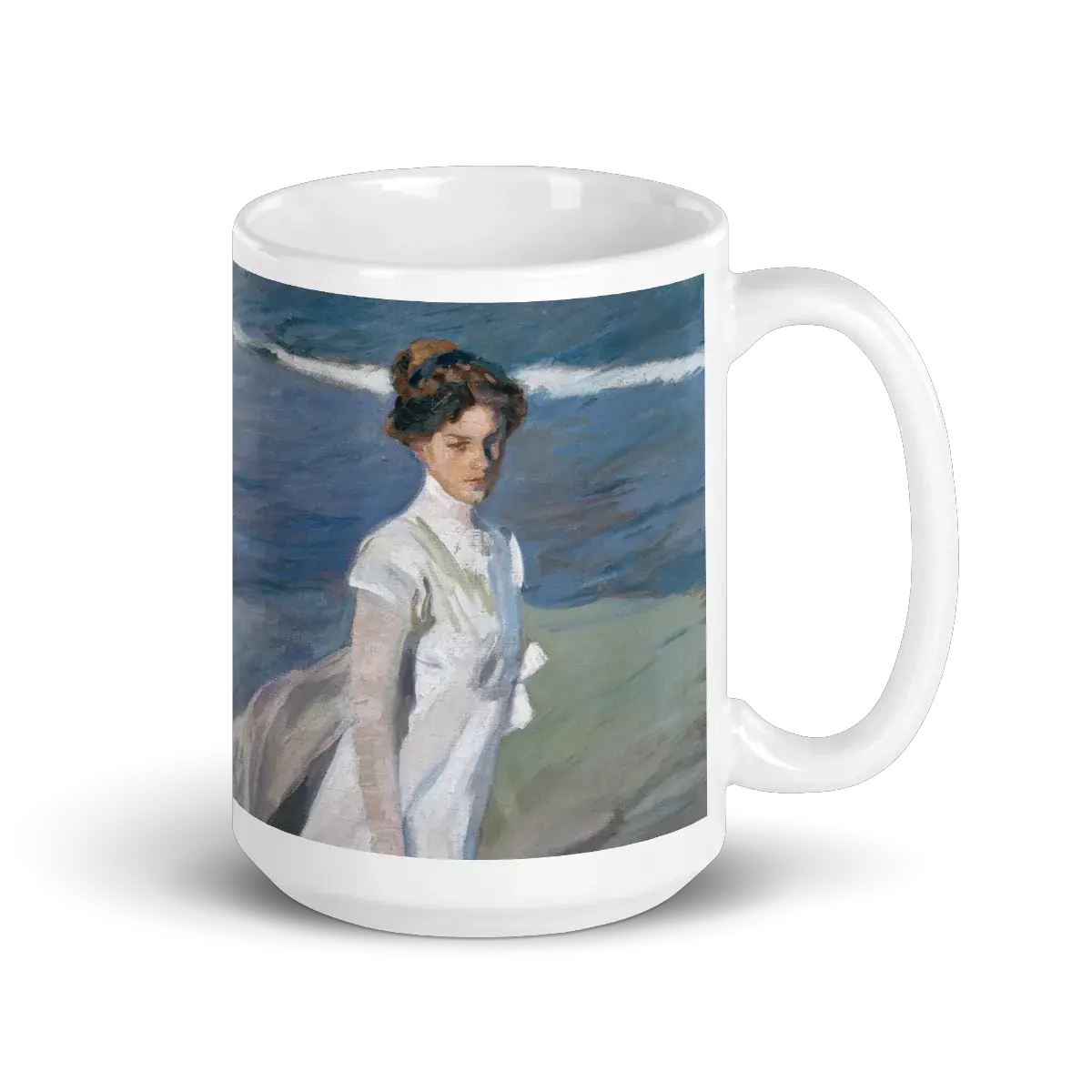 Joaquin Sorolla Strolling along the Seashore, 1909 artwork mug-4