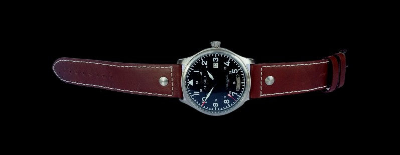STROND DC‑3 Automatic Watch Strap | Vintage Calfskin Leather 22mm