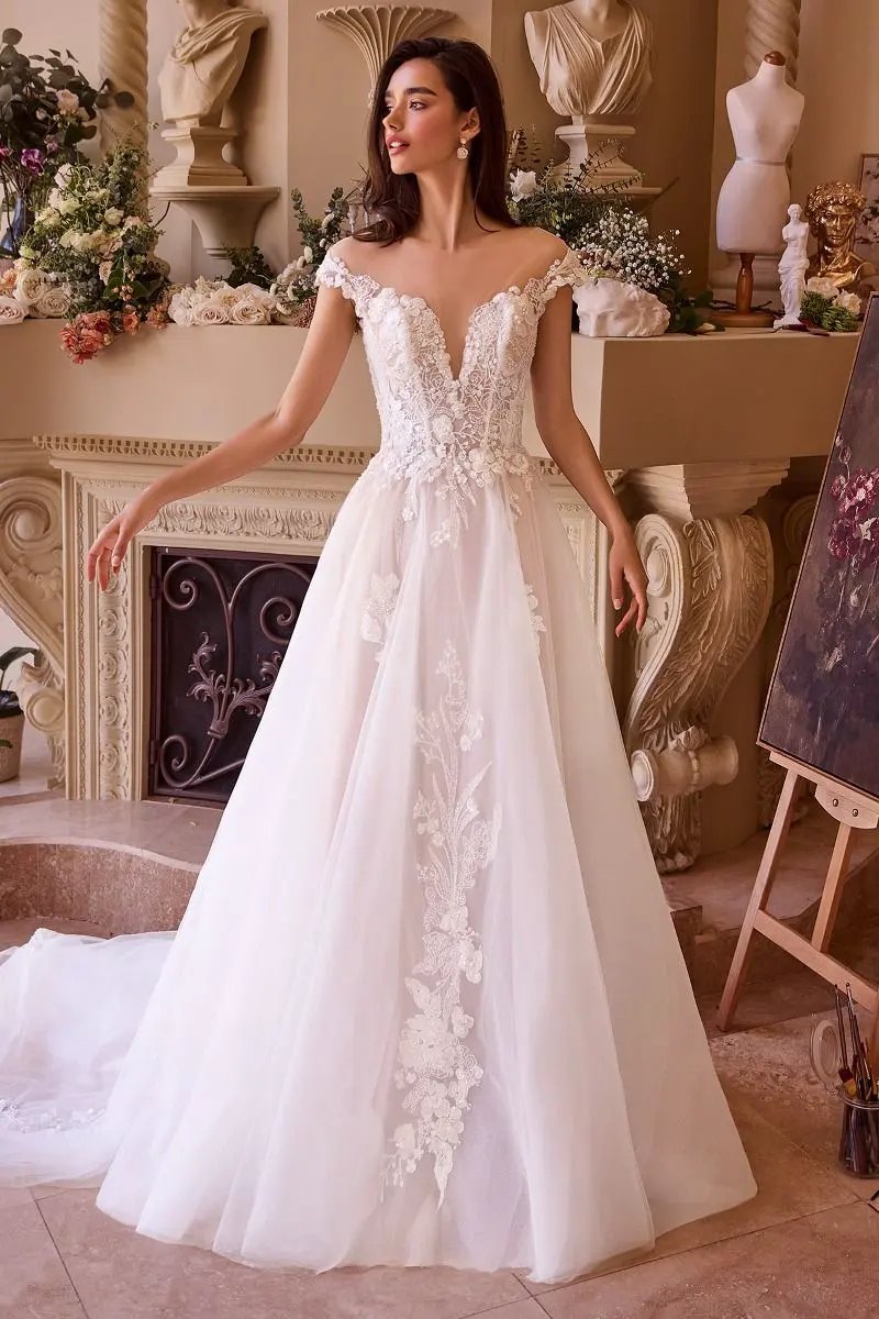 Cap Sleeve Bridal Ball Gown by Tux-USA