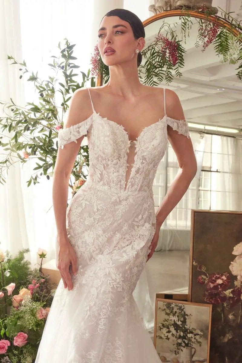 Fitted Lace Mermaid Wedding Dress by Tux-USA