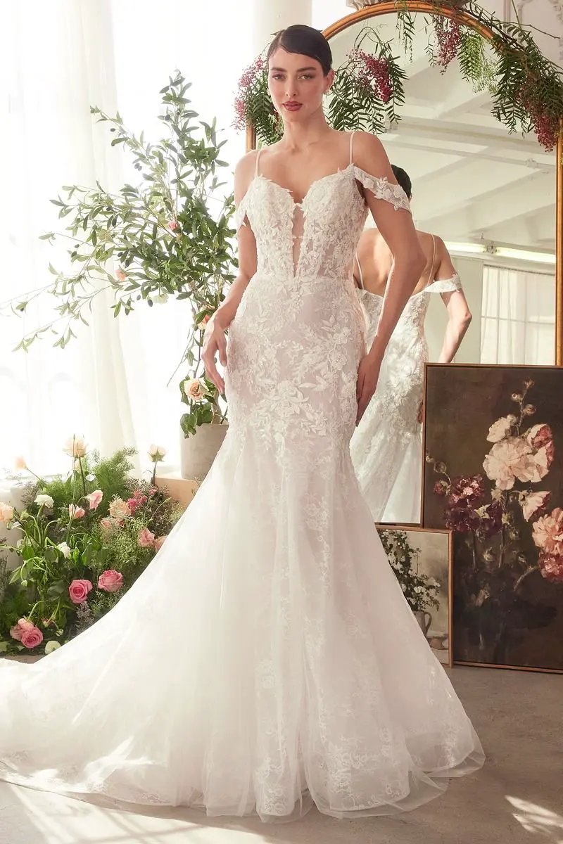 Fitted Lace Mermaid Wedding Dress by Tux-USA