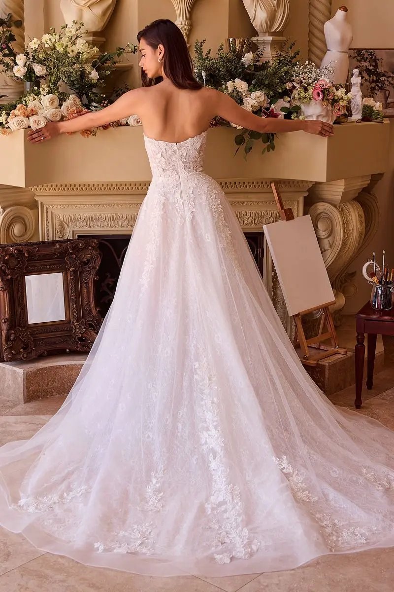 Deep Sweetheart Strapless Bridal Ball Gown by Tux-USA
