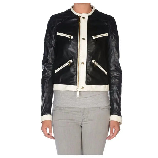 Women's Leather Biker Jacket-0