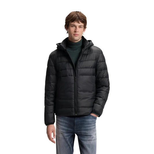 Boss Men's Odenni Black Nylon Hooded Jacket