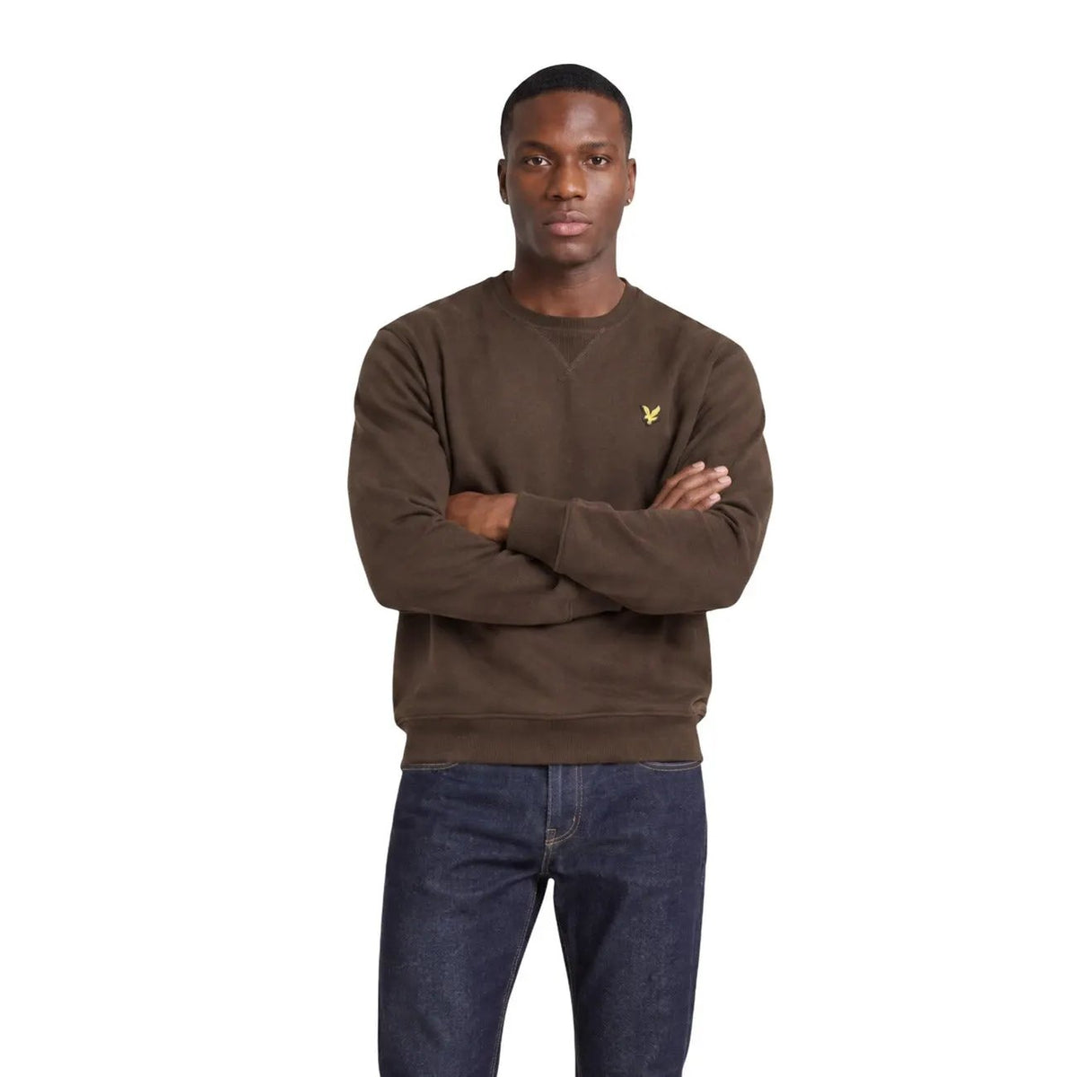 Lyle & Scott Men's Brown Brushed Back Cotton Sweatshirt