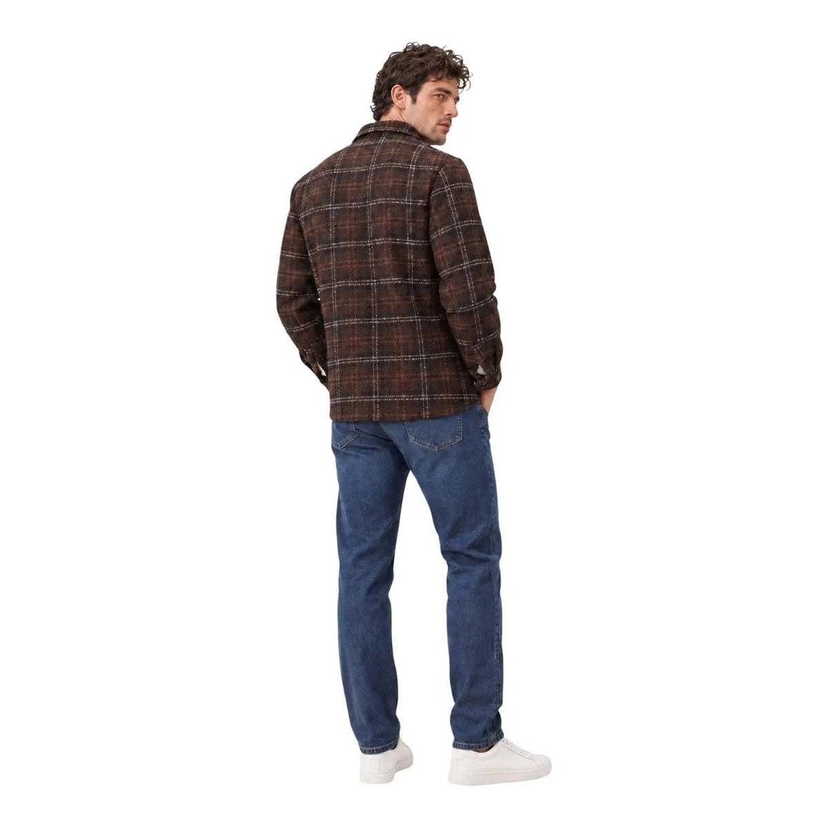 Only & Sons Men's Luigi Brown Boucle Overshirt