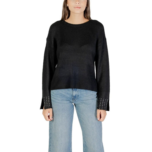 Only Black Women Knitwear Long Sleeve Cozy Winter Pullover Top by Only