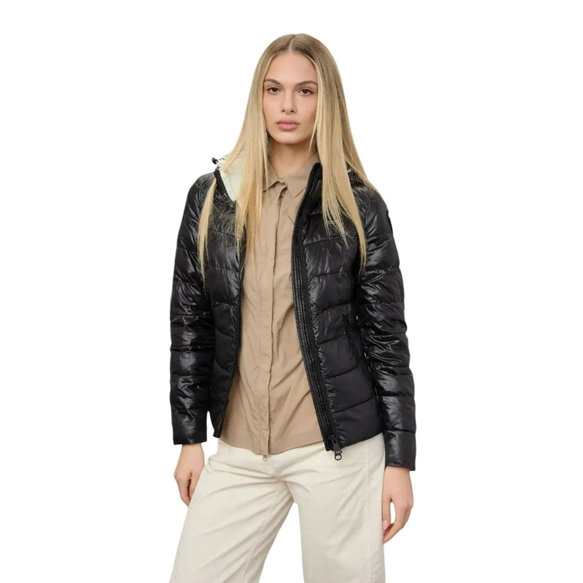 Blauer Women's Caroll Black Nylon Hooded Jacket