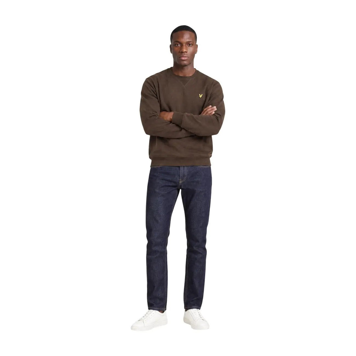 Lyle & Scott Men's Brown Brushed Back Cotton Sweatshirt