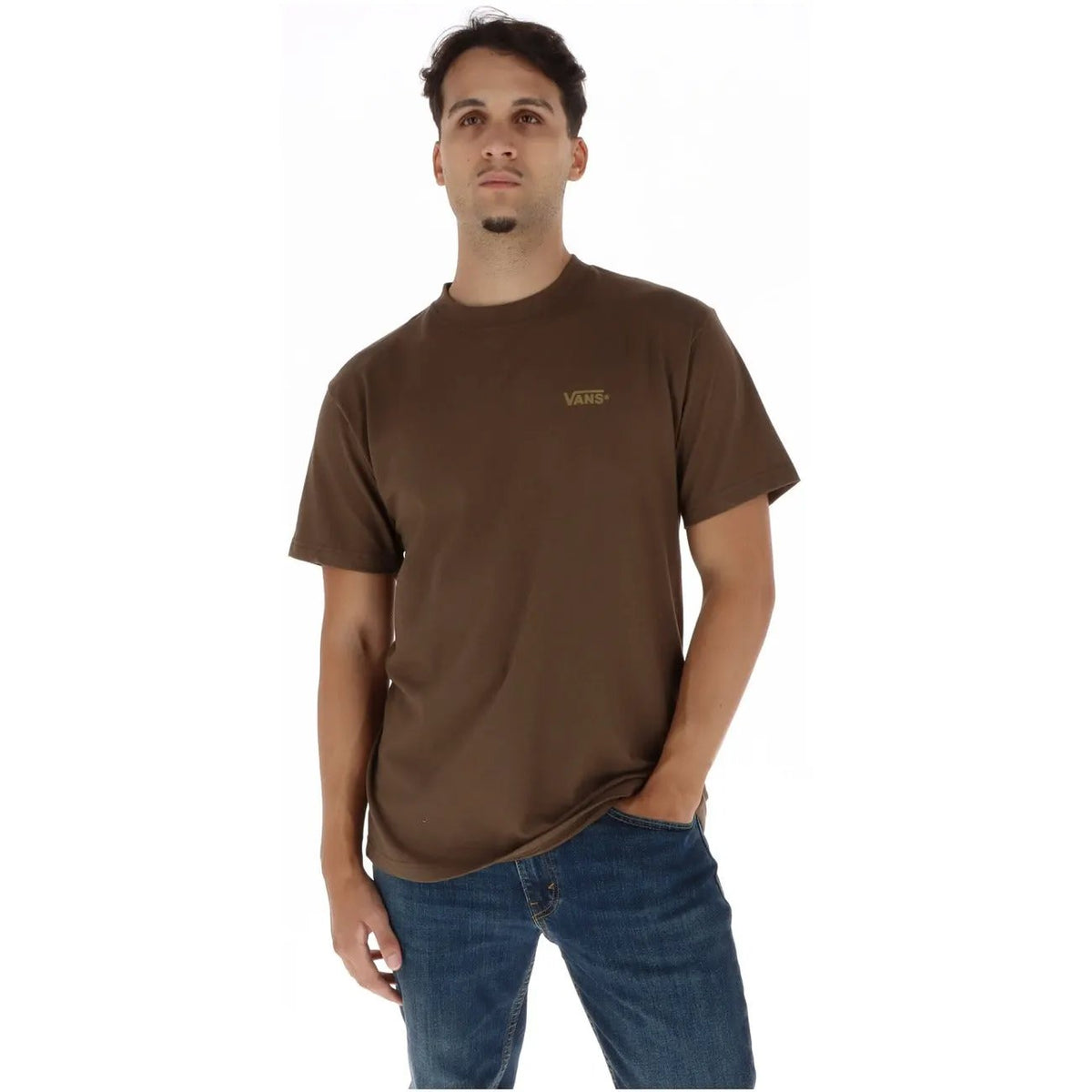 Vans Men's Brown Cotton T-Shirt