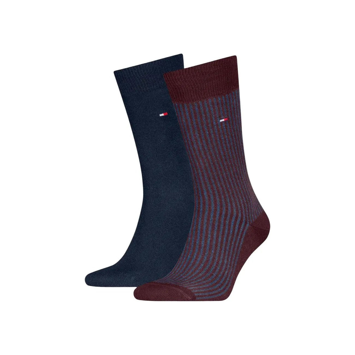 Tommy Hilfiger Jeans Men's Burgundy Ithaca Cotton Blend Socks