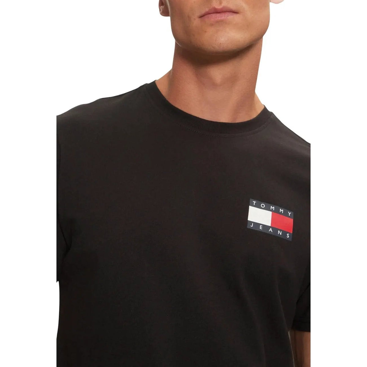 Tommy Hilfiger Jeans Men's Black Printed Cotton T-Shirt