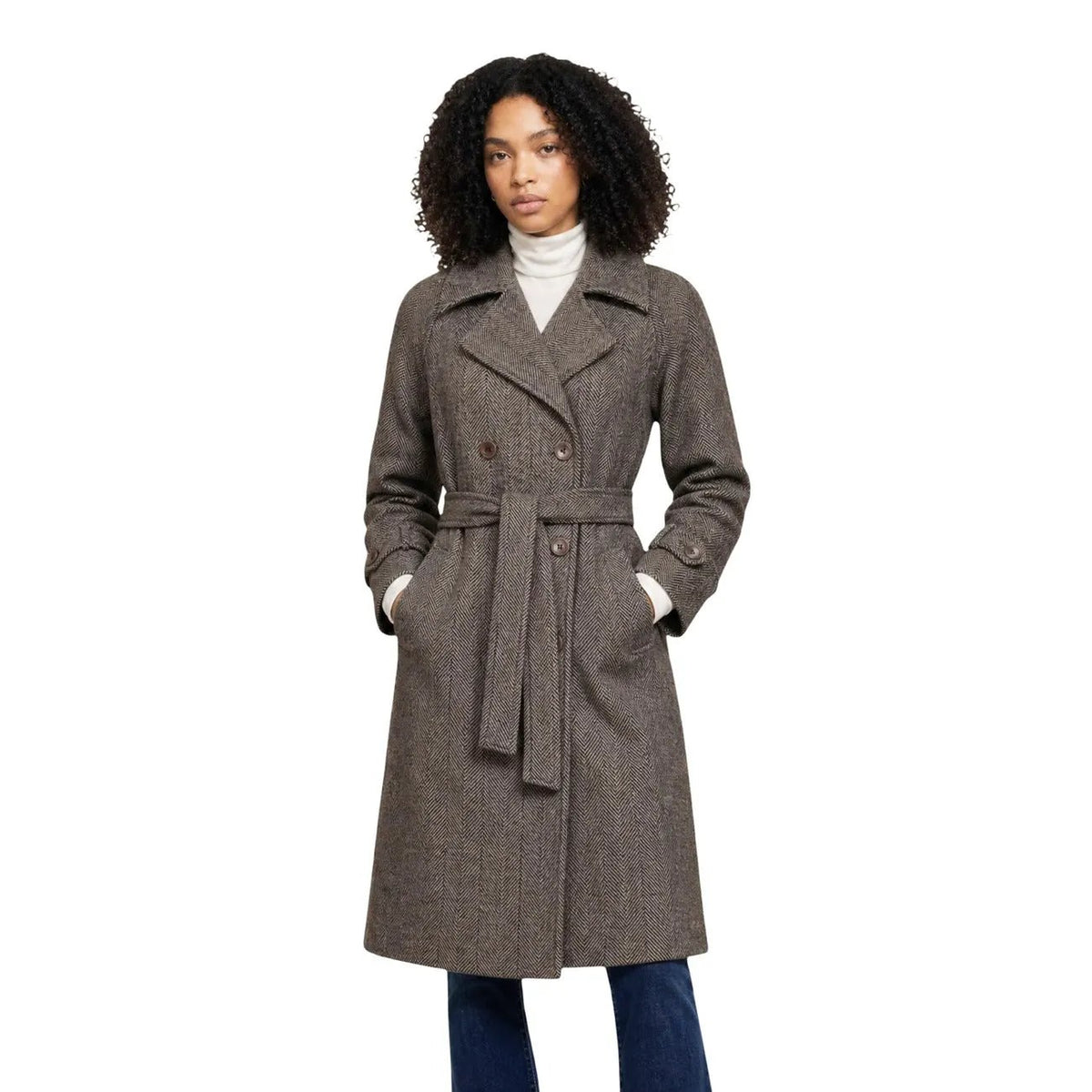 Choral Women's Brown Wool Coat