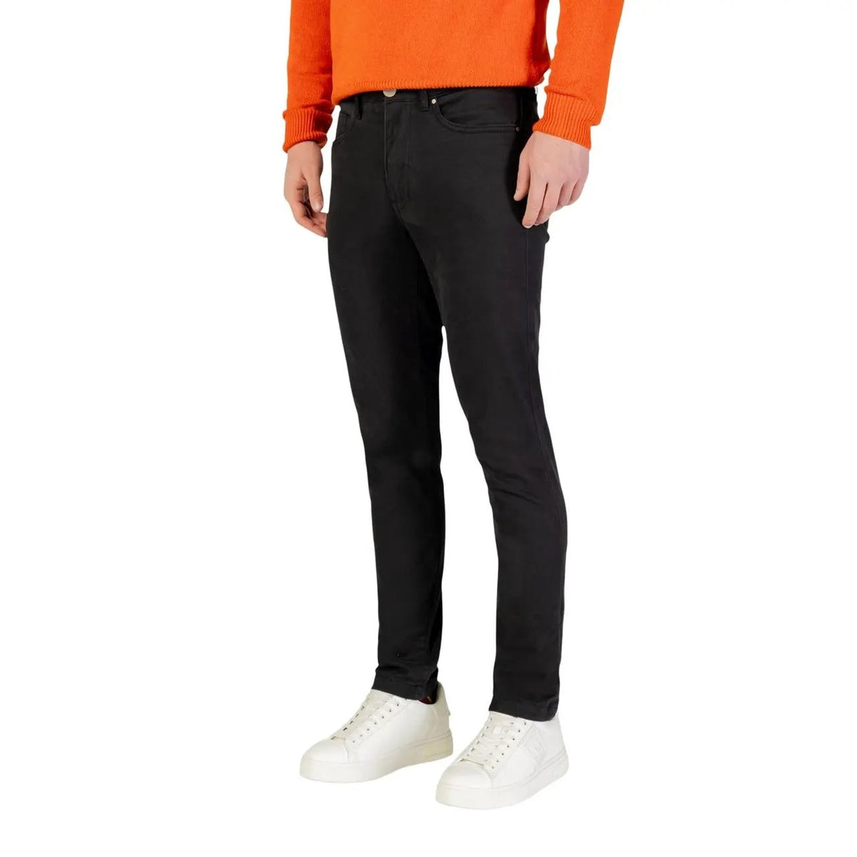 Borghese Men's Grey Cotton Trousers