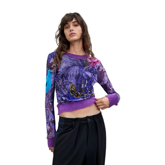 Desigual Women's Horse Lacroix Purple T-Shirt