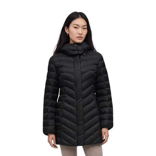 EA7 Women's Black Nylon Hooded Jacket