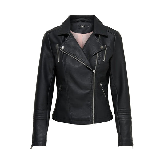 Only Women Sleek Black Blazer With Secure Zip Closure And Pockets by Only