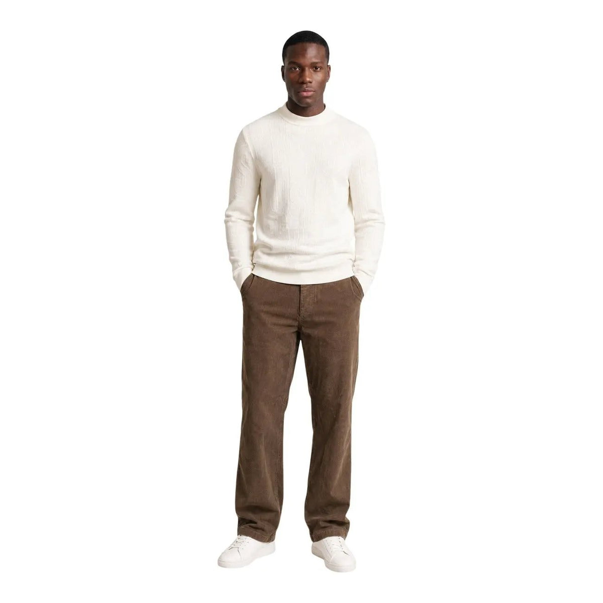 Only & Sons Men's Edge Brown Corduroy Straight Trousers