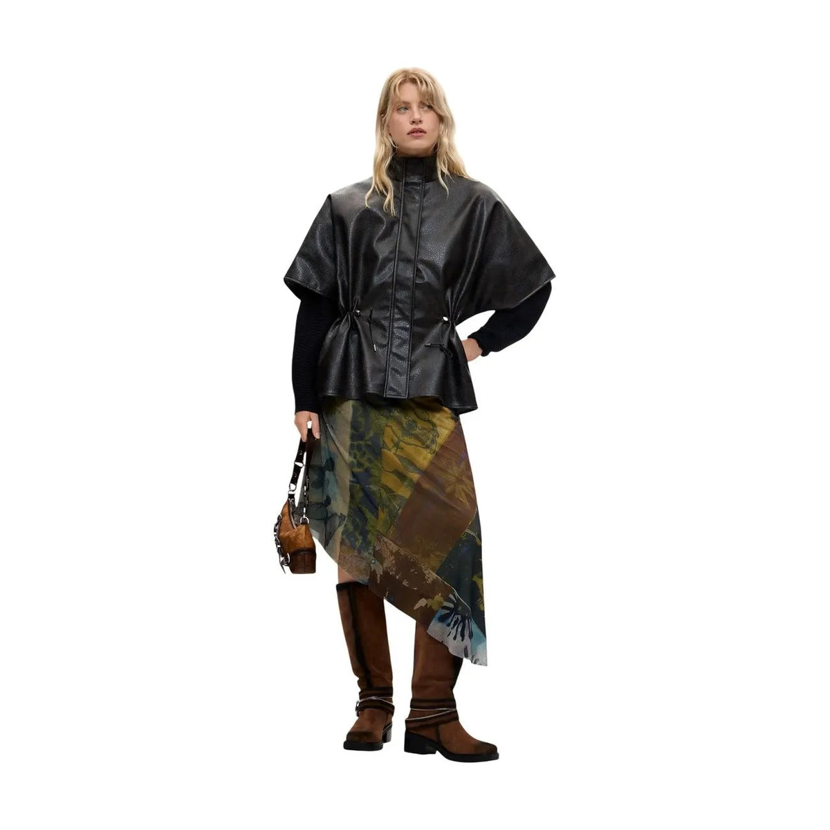 Desigual Women's Richmond Pasad Brown Poncho