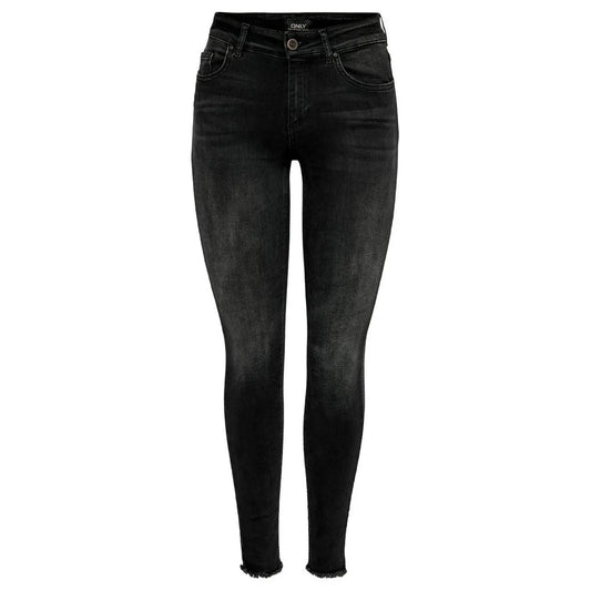 Only Women Black High Rise Denim Jeans With Premium Stretch Comfort by Only