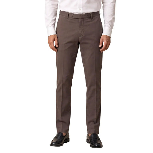 Borghese Men's Cornelio Brown Chino Trousers