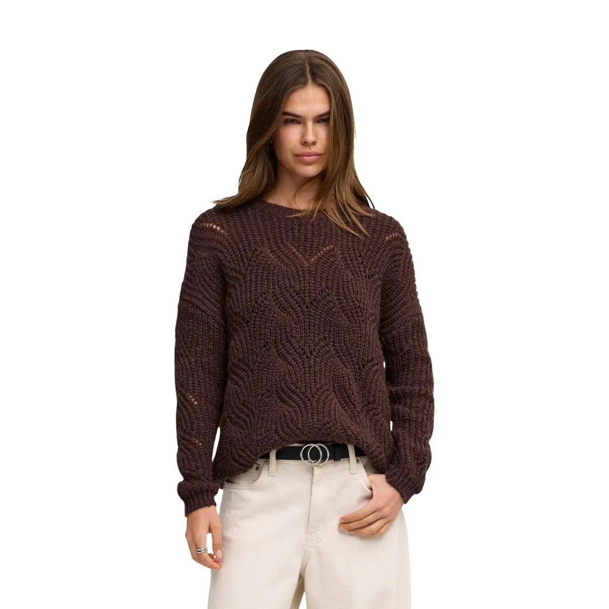 Only Women's Hanja Brown Glitter Sweater