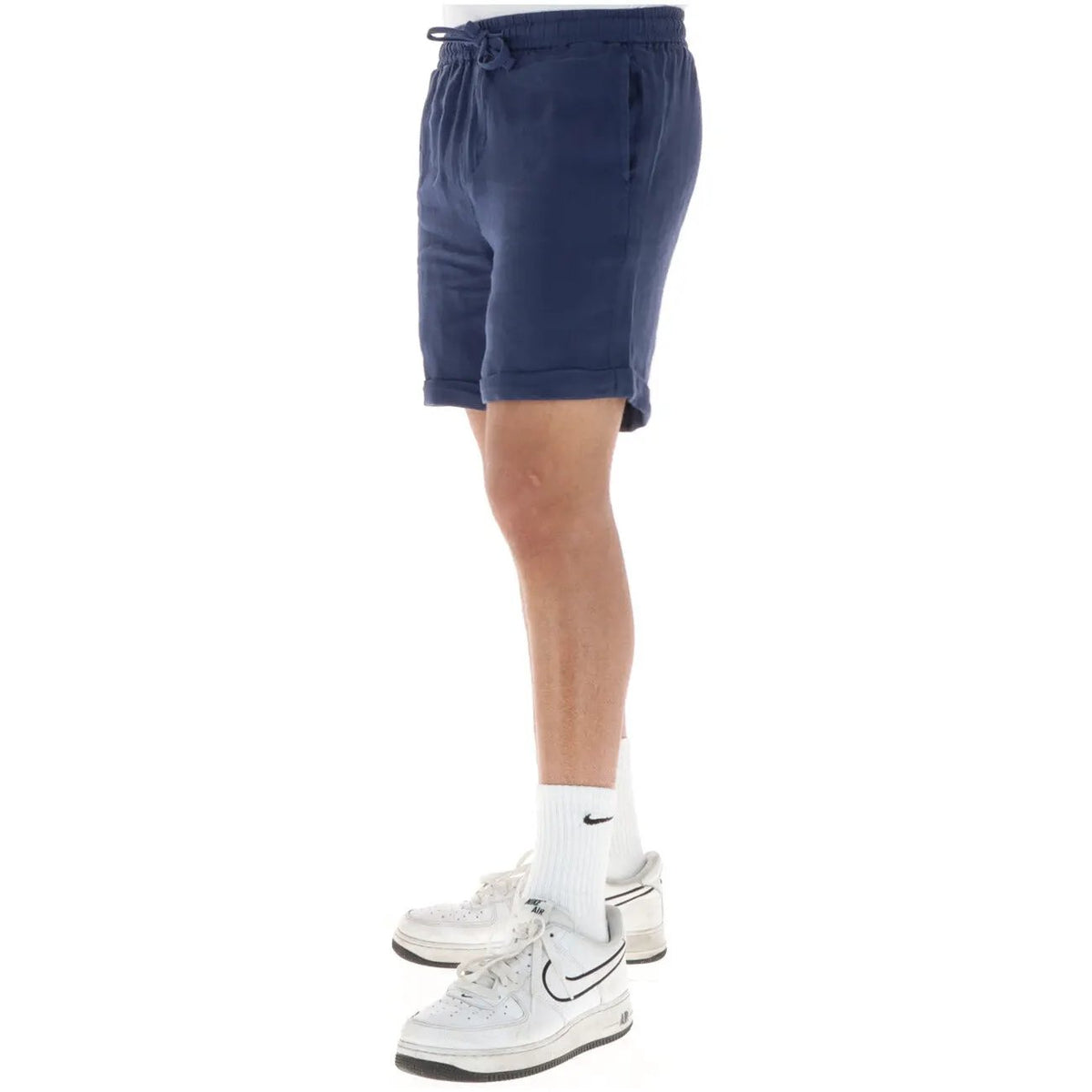 Lyle & Scott Men's Blue Linen Shorts