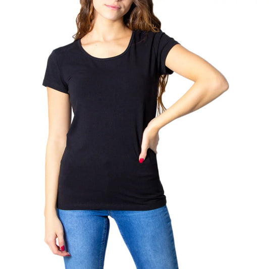 Essential Only Women White Cotton T Shirt Soft Everyday Comfort by Only