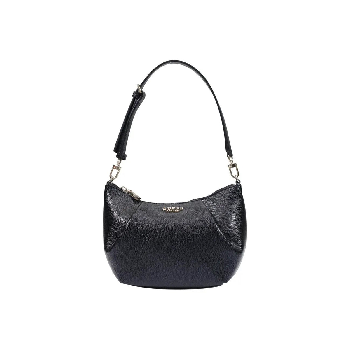 Guess Women's Black Noelle Faux Leather Shoulder Bag with Zip Top