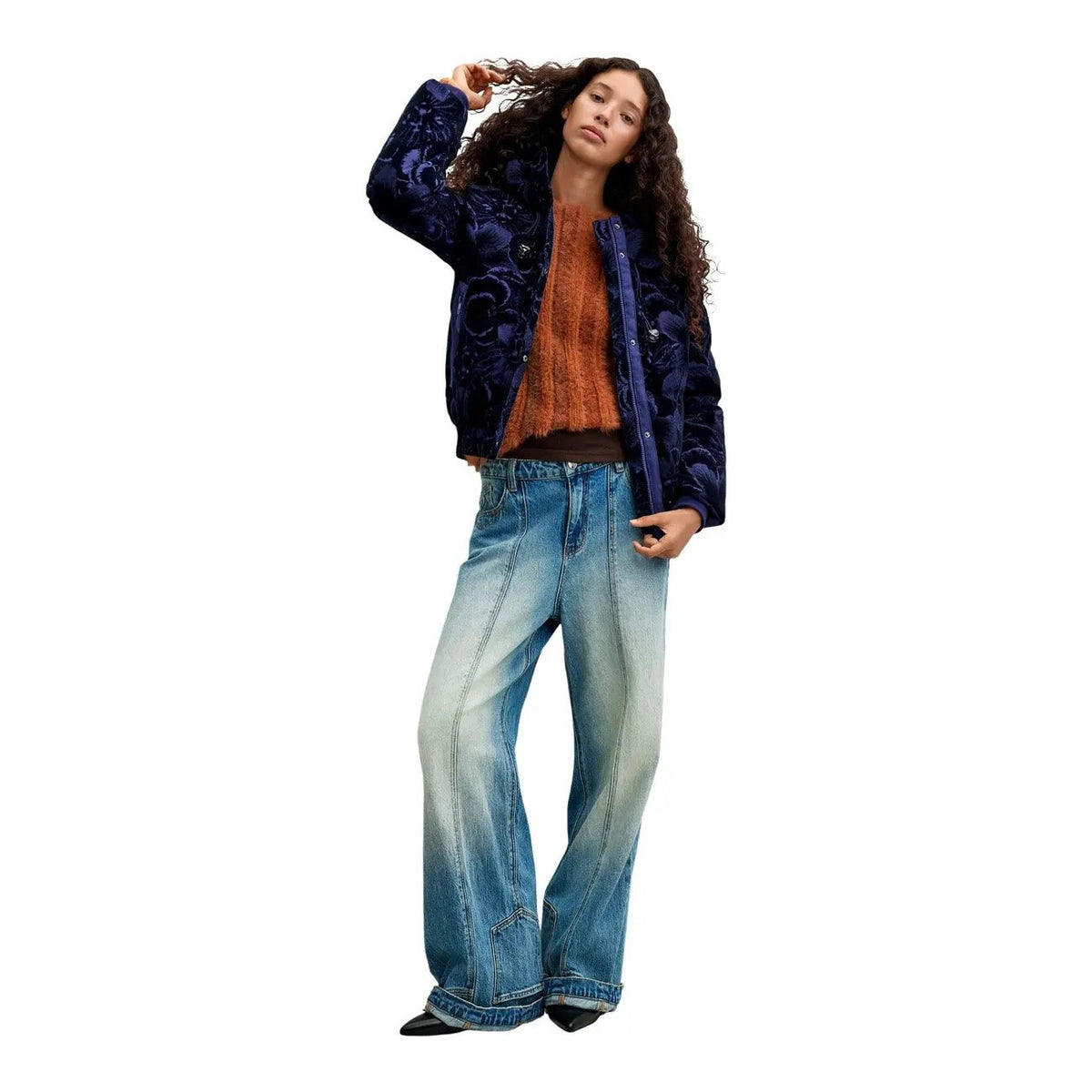 Desigual Women's Ibiscus Blue Puffer Jacket