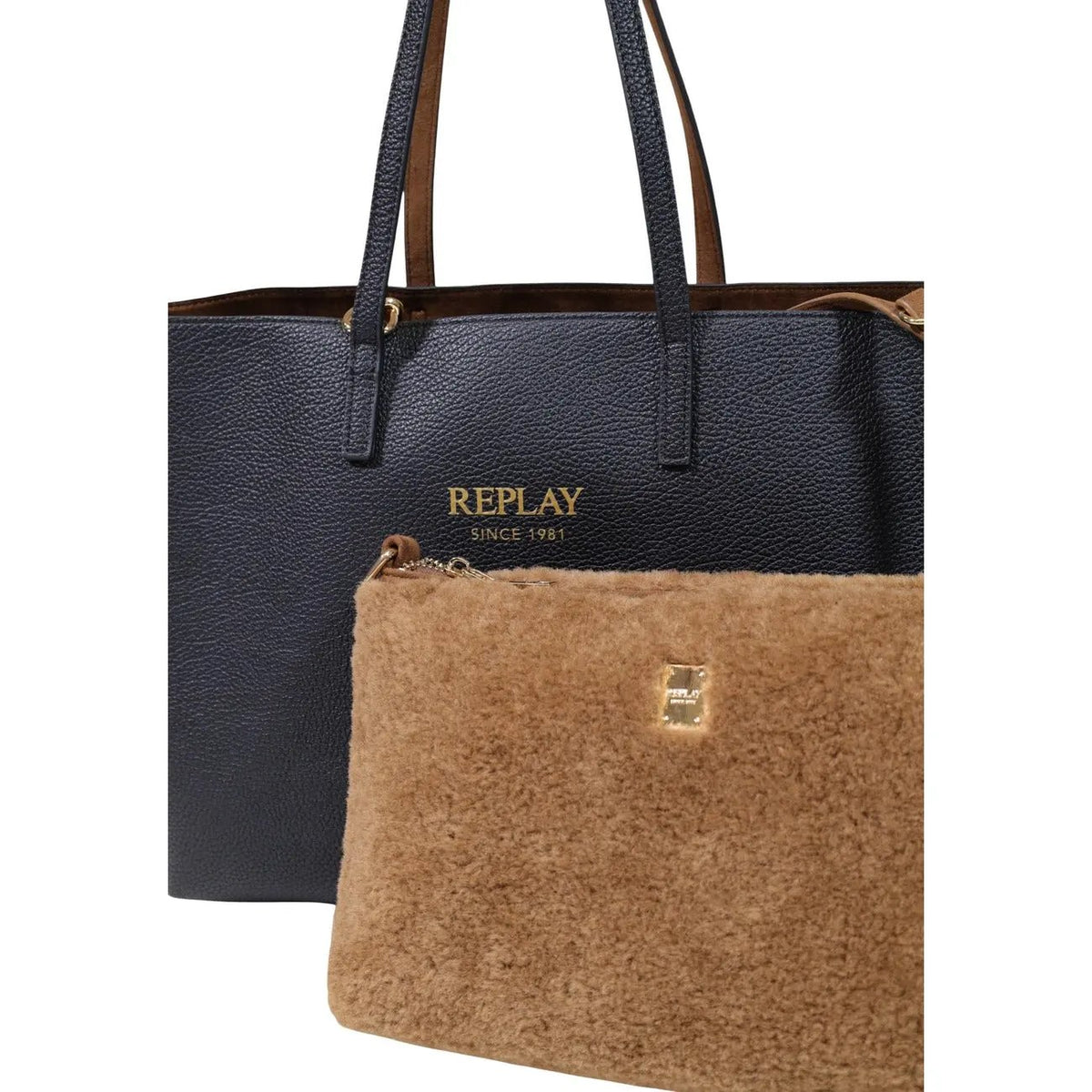 Replay Women's Plain Black Handbag