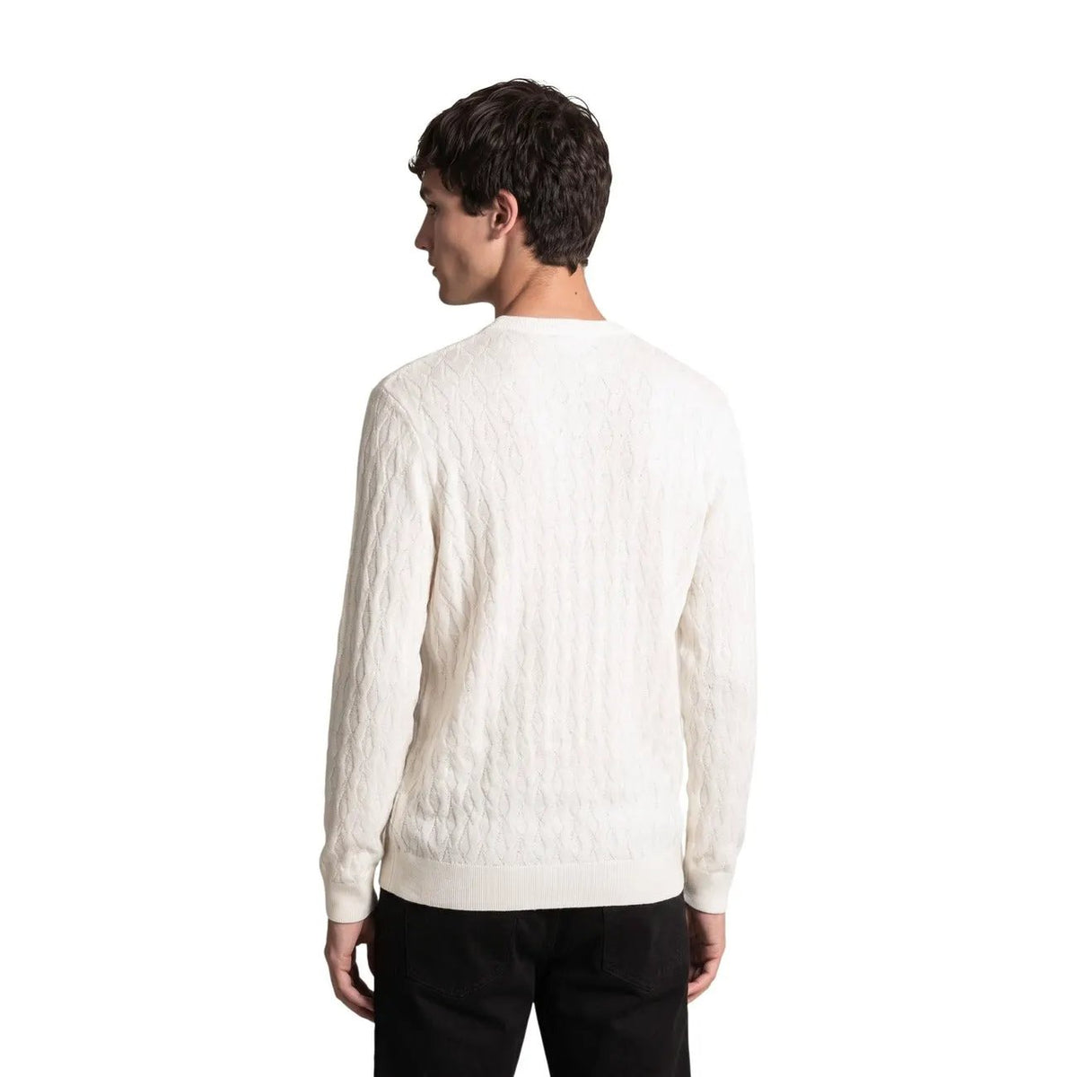Armani Exchange Men's White Wool Sweater