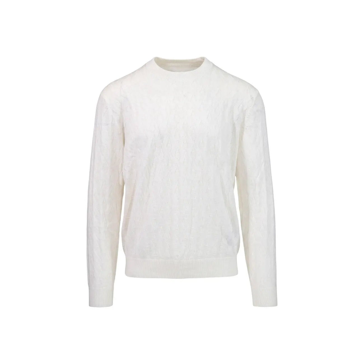 Armani Exchange Men's White Wool Sweater