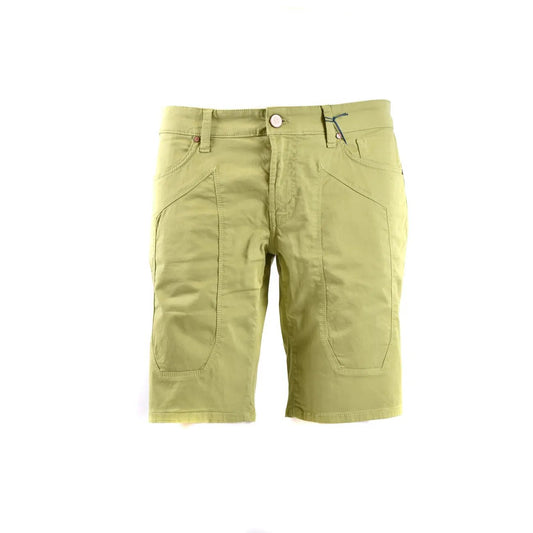 Jeckerson Men's Green Cotton Trousers