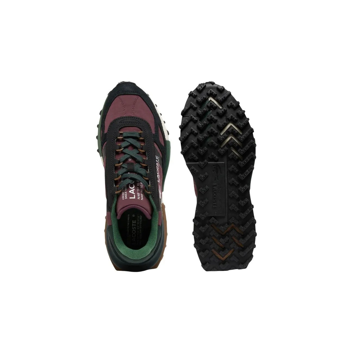 Lacoste Men's Elite Active Bordeaux Leather Sneakers