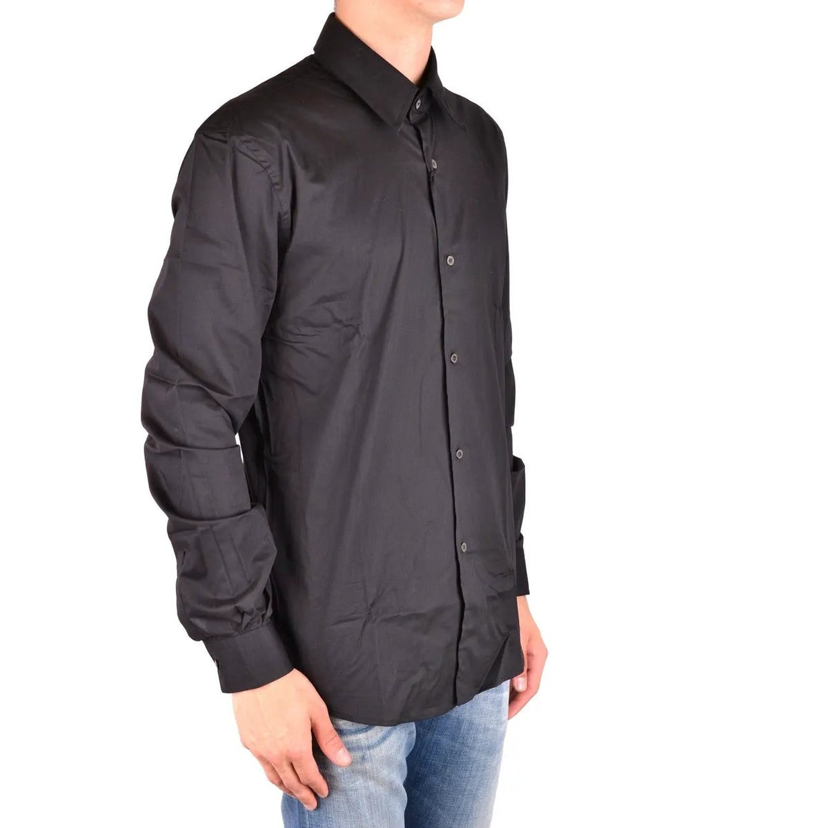 Costume National Men's Black Cotton Shirt
