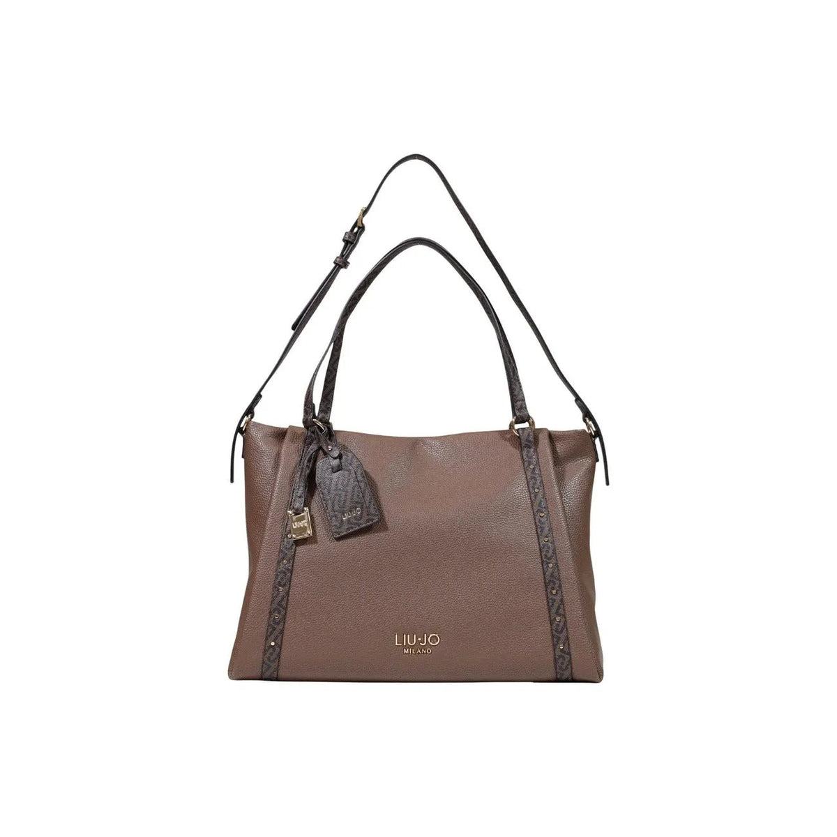 Liu Jo Women's Black Faux Leather Shopper Tote Bag with Zip Top