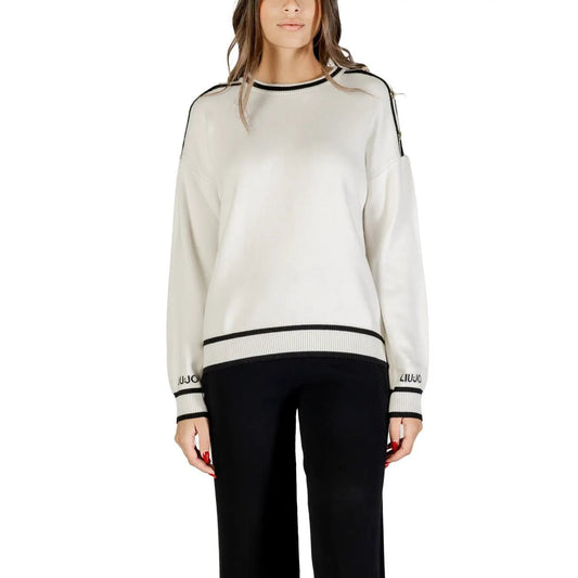 Liu Jo Women Elegant Black Silk Blend Long Sleeve Knitwear Sweater Top by Liu Jo