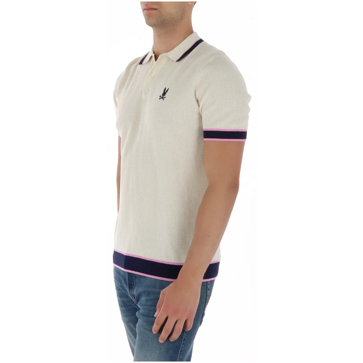 Psycho Bunny Men's Beige Cotton Polo Shirt