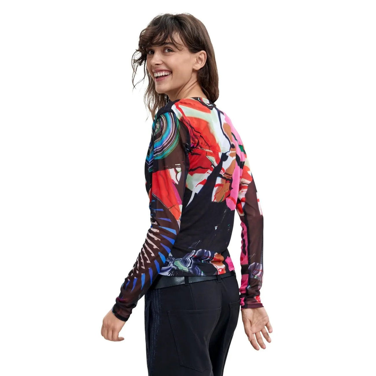 Desigual Women's Galaxia Lacroix Fuchsia T-Shirt