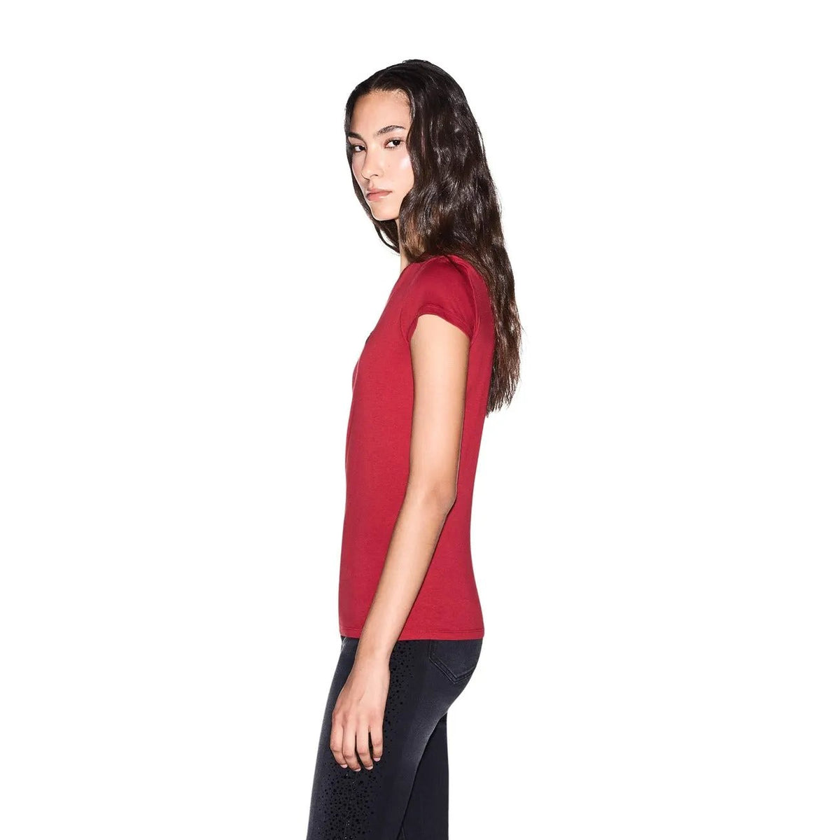 Armani Exchange Women's Red Cotton T-Shirt