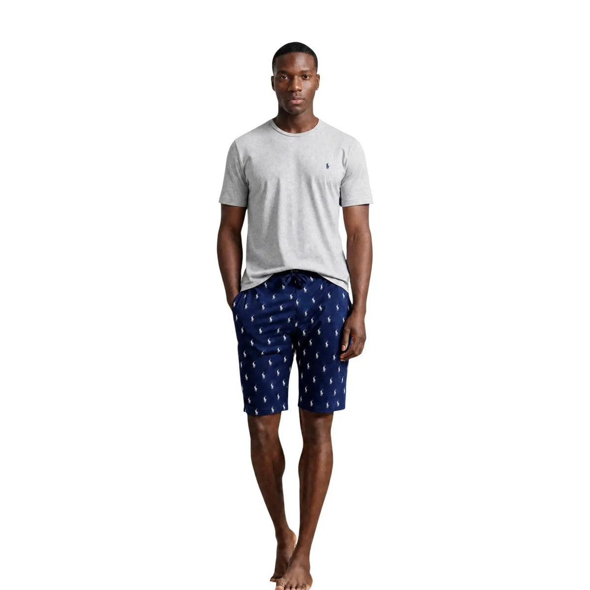 Ralph Lauren Men's Grey Cotton Short Sleeve Sleep Top