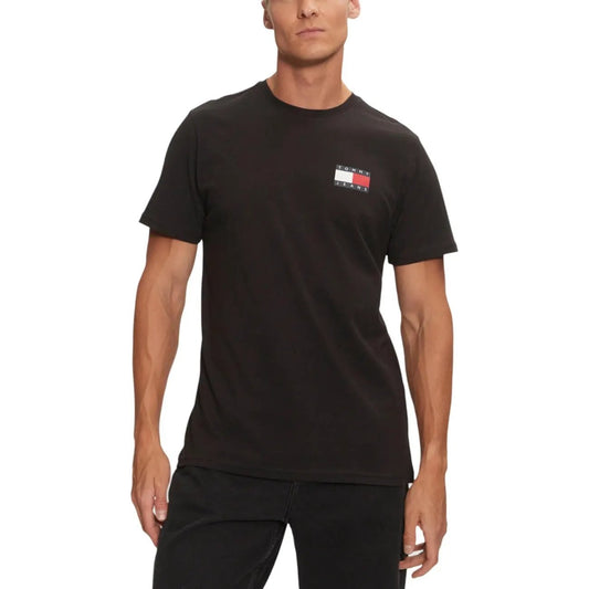 Tommy Hilfiger Jeans Men's Black Printed Cotton T-Shirt