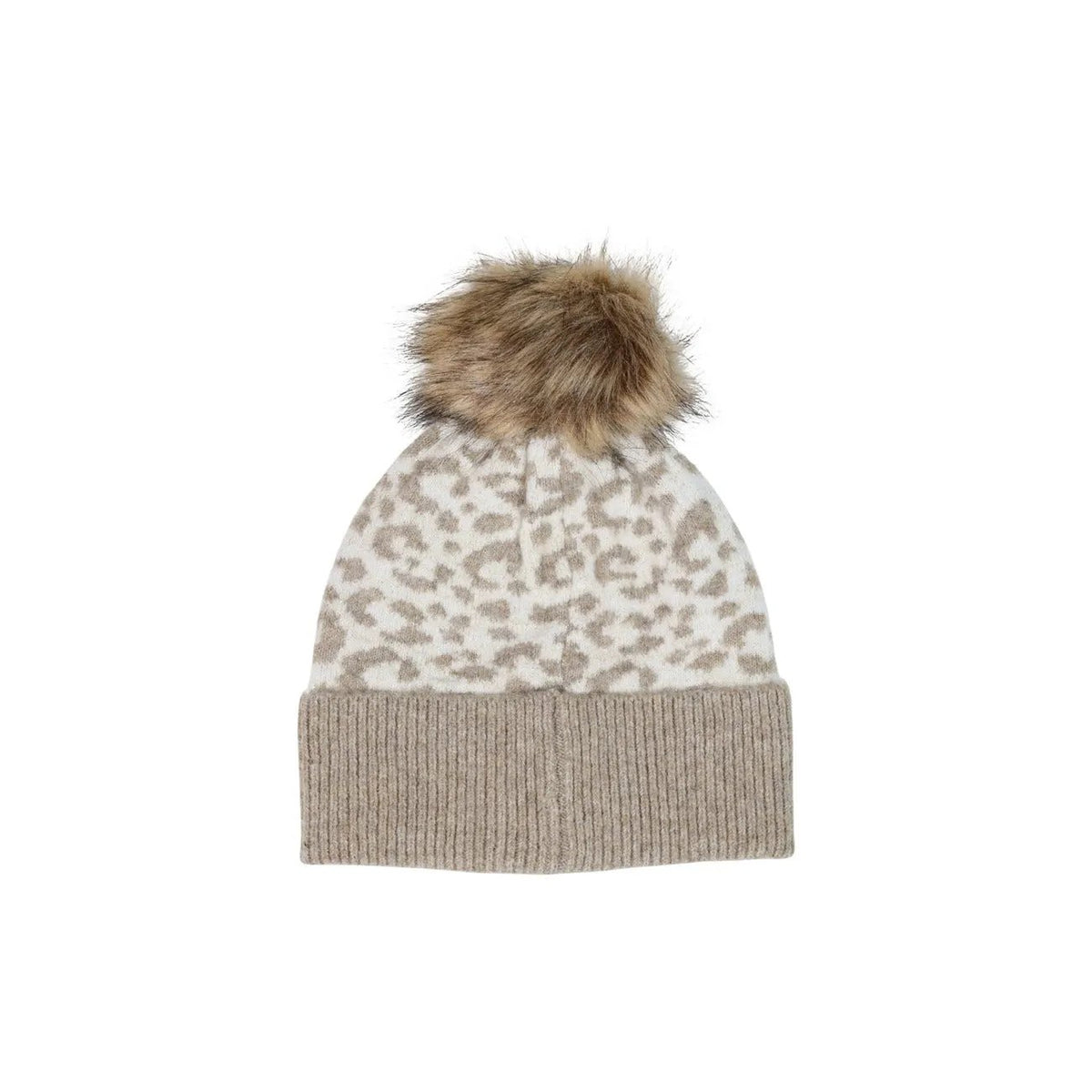 Pieces Women's Jumbo Beige Knit Hood
