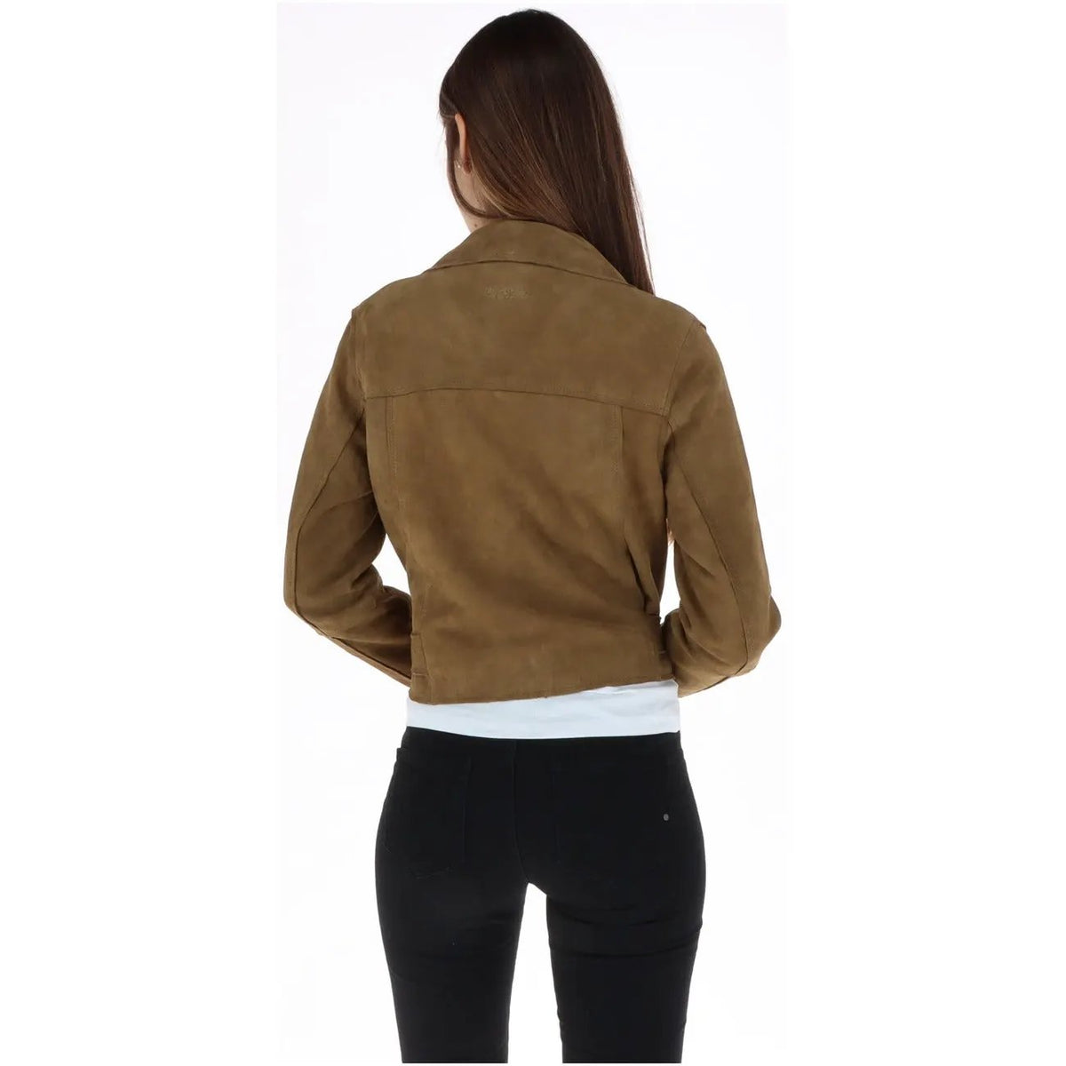 Pepe Jeans Women's Brown Leather Jacket