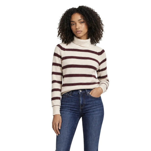 Choral Women's Bordeaux Striped Sweater