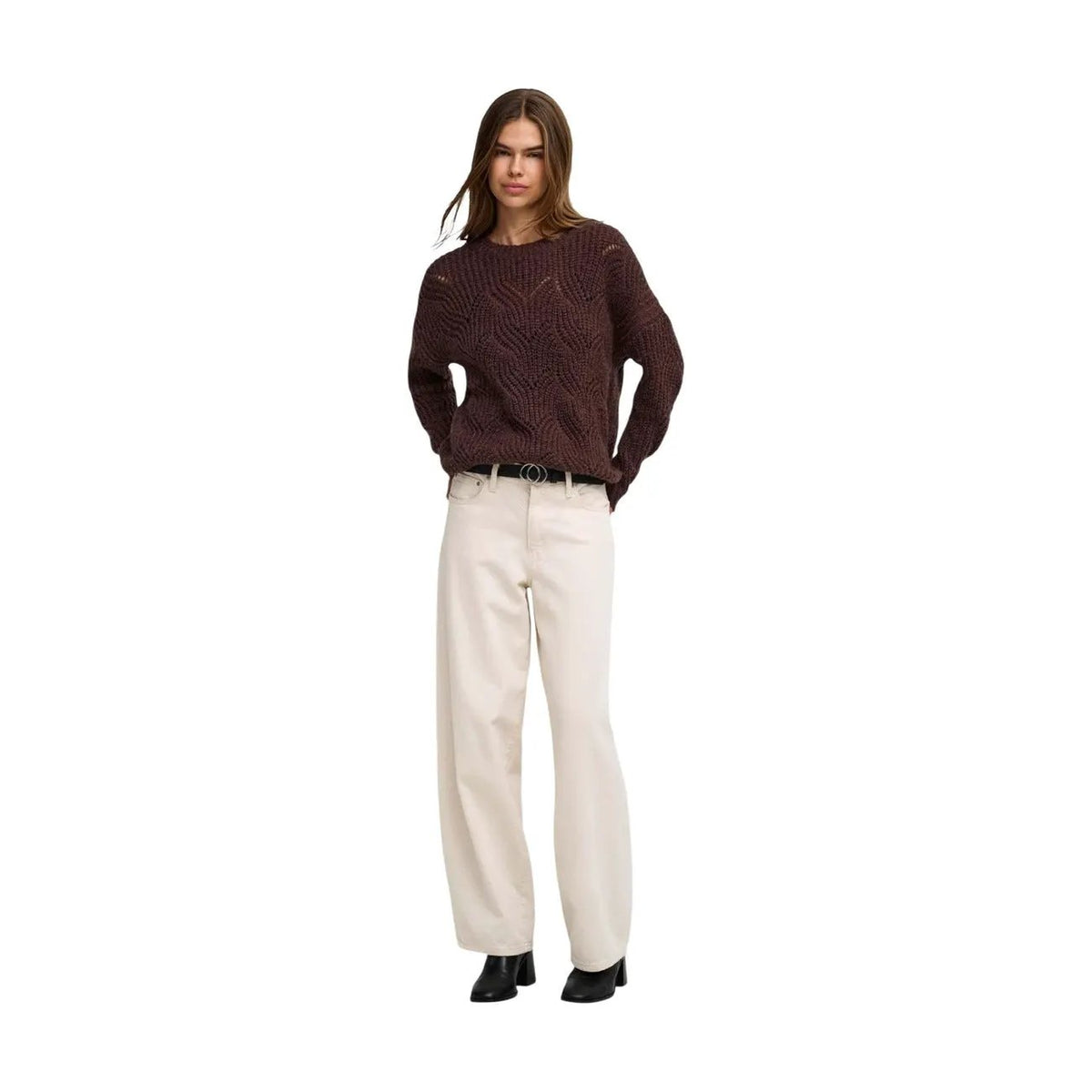 Only Women's Hanja Brown Glitter Sweater