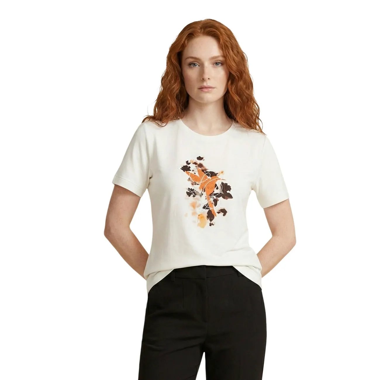 Liu Jo Women Green Cotton Blend Premium Logo Printed Short Sleeve T Shirts by Liu Jo